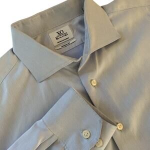XO Sand Copenhagen Men’s Long Sleeve Button Down Light Blue Dress Shirt Sz 17.5